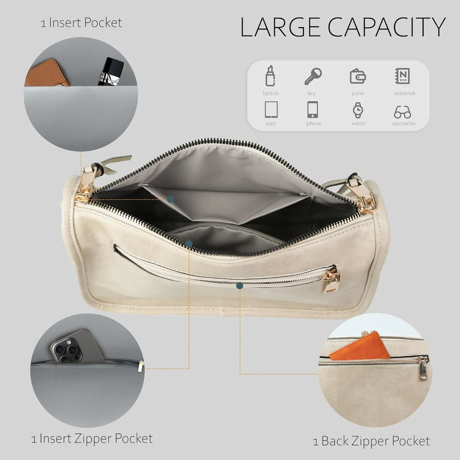 Crossbody Bag for Women Bohemian Vintage Stylish Purse Vegan Leather Shoulder Bag with Adjustable Wide Strap