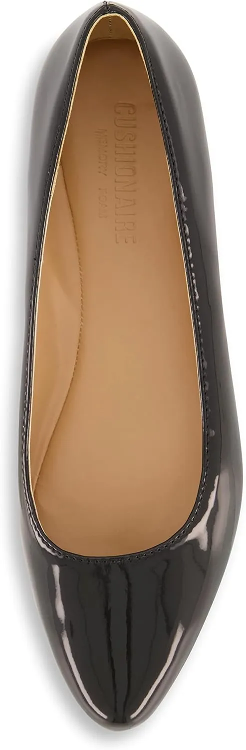 CUSHIONAIRE Women's Francie Flat with  Comfort Foam and Wide Widths Available