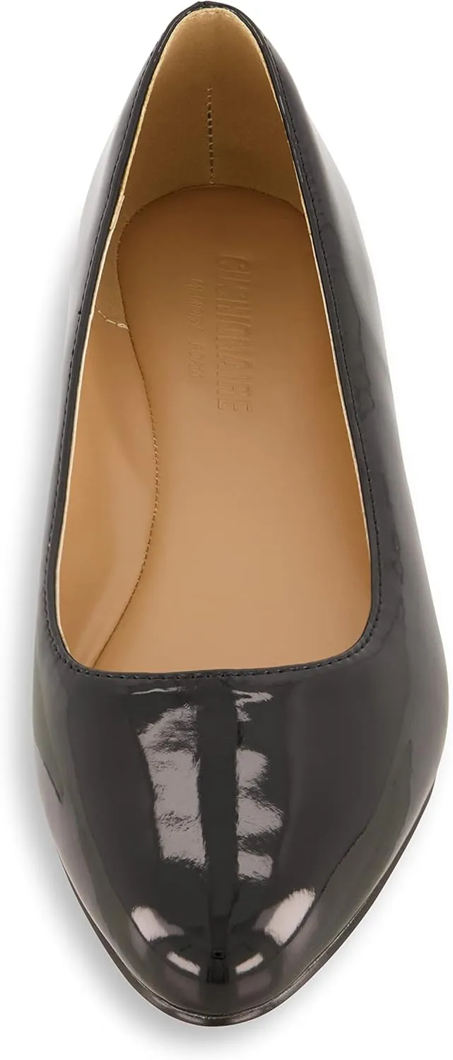 CUSHIONAIRE Women's Francie Flat with  Comfort Foam and Wide Widths Available
