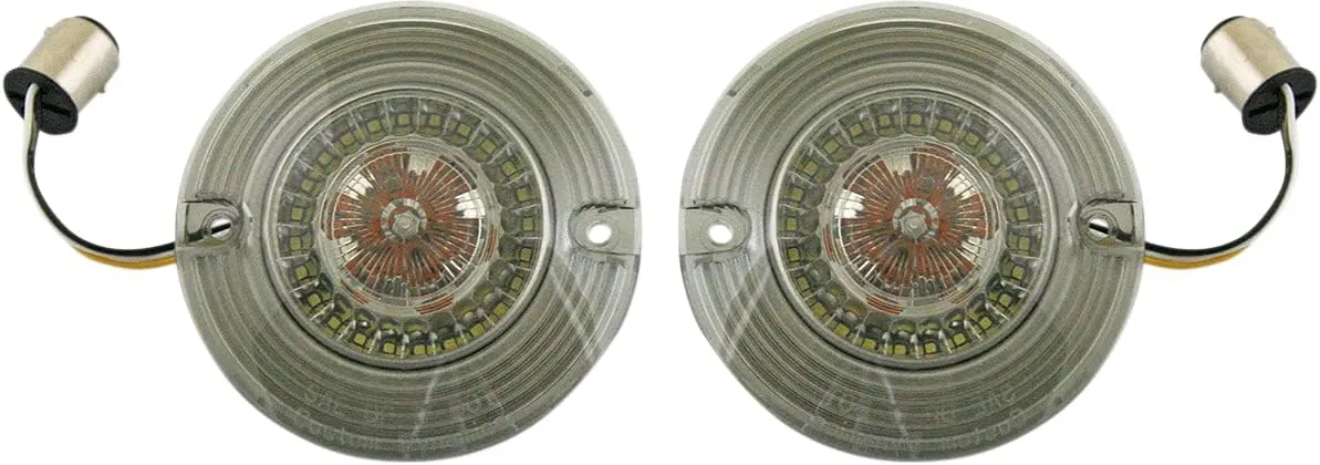 Custom Dynamics PB-AW-1157-T Flat Probeam Amber/White Dynamic Ringz Inserts with Smoked Lenses