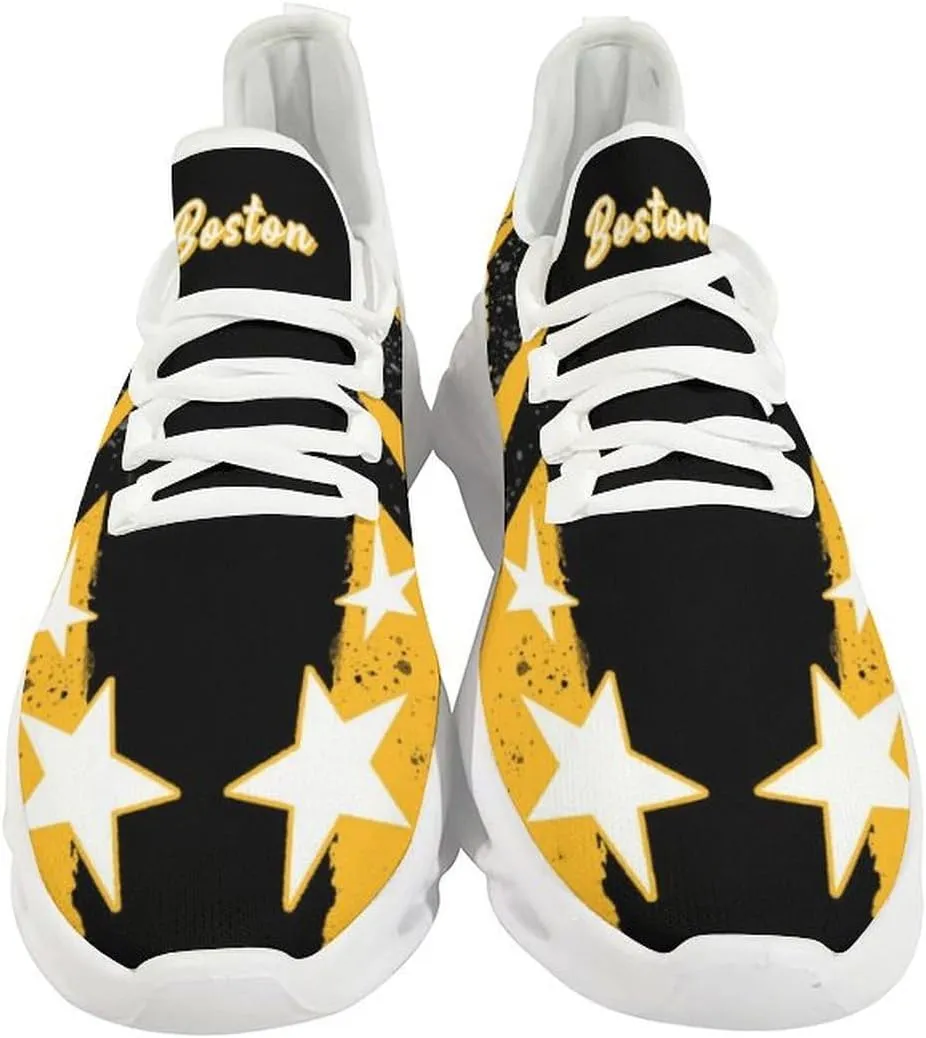 Custom Men's Sneakers Hockey Name & Number Breathable Fan Gift for Men Women Athletic Gym Slip-on Shoes Personalized White Black