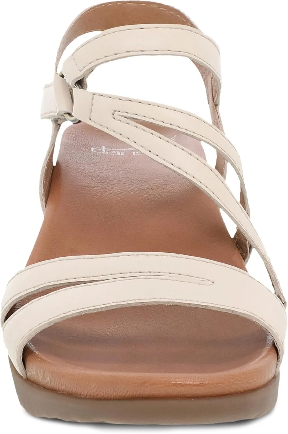 Dansko Addyson Wedge Sandal for Women – Cushioned, Contoured Footbed for All-Day Comfort and Support – Adjustable Hook & Loop Strap with Buckle Detail – Lightweight Rubber Outsole
