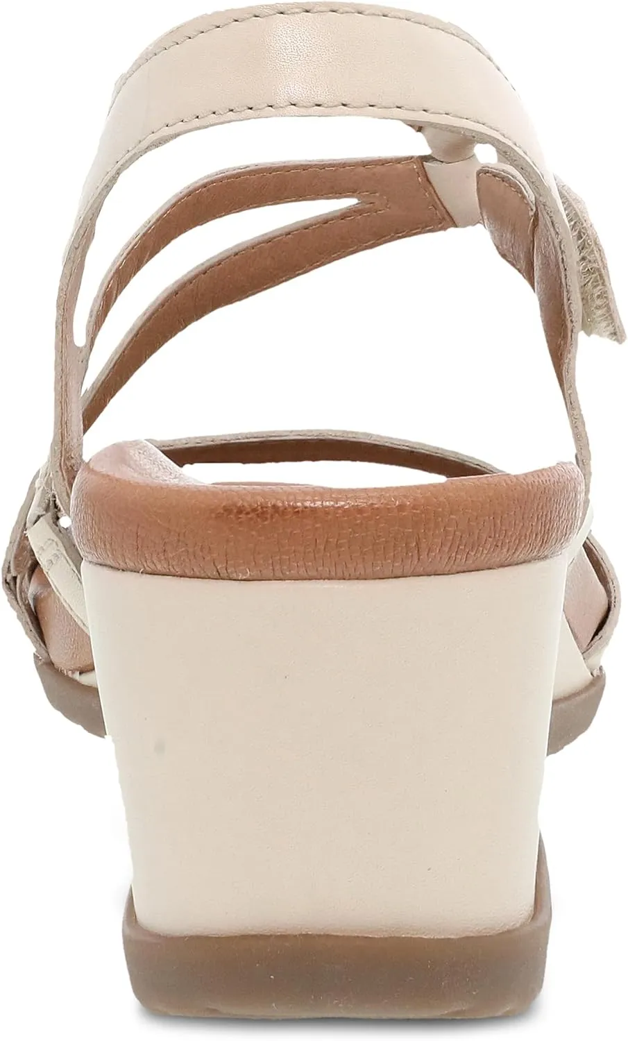 Dansko Addyson Wedge Sandal for Women – Cushioned, Contoured Footbed for All-Day Comfort and Support – Adjustable Hook & Loop Strap with Buckle Detail – Lightweight Rubber Outsole