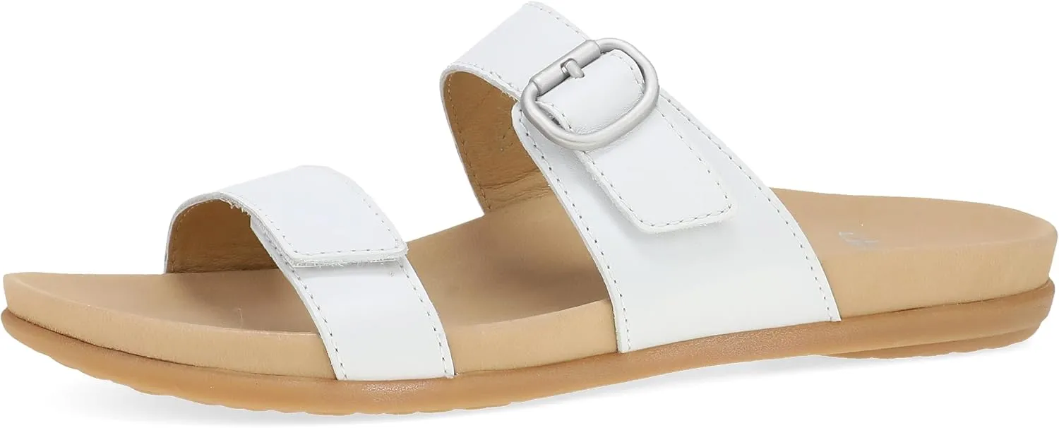 Dansko Justine Adjustable Sandal for Women - Leather Linings and Uppers for All-Day Comfort - Dual-Density EVA Footbed and Lightweight Rubber Outsole for Long-Lasting Wear