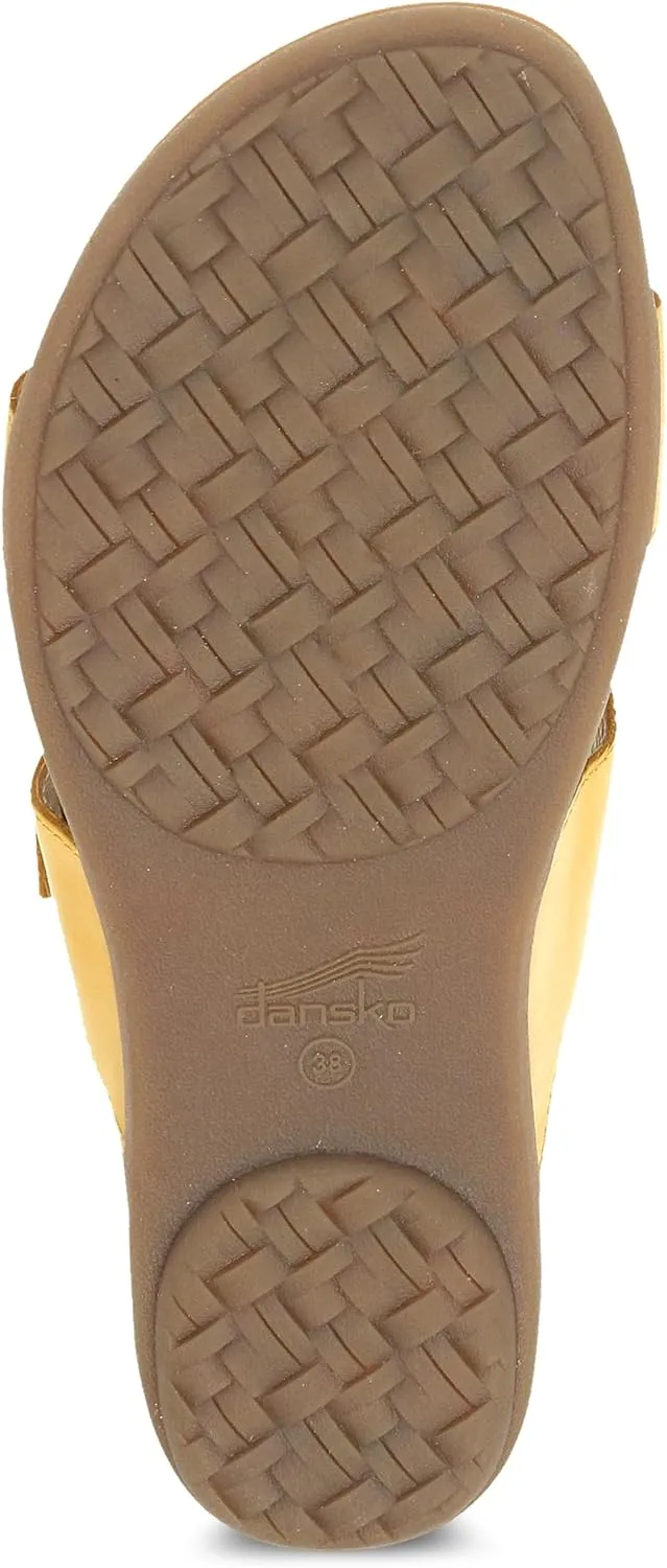 Dansko Justine Adjustable Sandal for Women - Leather Linings and Uppers for All-Day Comfort - Dual-Density EVA Footbed and Lightweight Rubber Outsole for Long-Lasting Wear