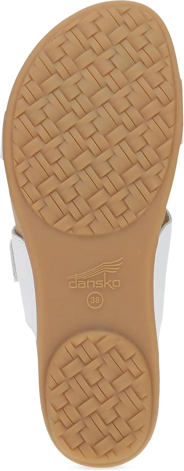 Dansko Justine Adjustable Sandal for Women - Leather Linings and Uppers for All-Day Comfort - Dual-Density EVA Footbed and Lightweight Rubber Outsole for Long-Lasting Wear