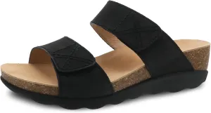 Dansko Maddy Slip-On Wedge Sandal for Women –Comfortable Wedge Shoes with Arch Support –Fully Adjustable Straps with Hook & Loop Closure–Versatile Casual to Dressy Footwear –Lightweight Rubber Outsole