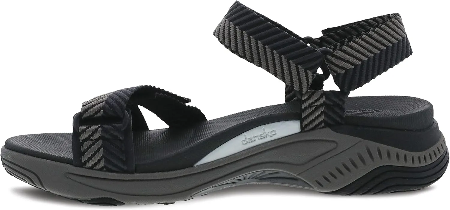 Dansko Racquel Fully Adjustable Sport Sandal for Women – Lightweight EVA Midsole and Rubber Outsole – Natural Arch Technology for Added Support – Hook and Loop Closures