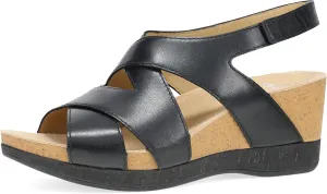 Dansko Shyla Wedge Sandal for Women - Cork/EVA Wedge with Arch Support -Fully Adjustable Straps-Lightweight Rubber Outsole
