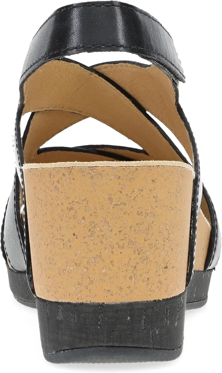 Dansko Shyla Wedge Sandal for Women - Cork/EVA Wedge with Arch Support -Fully Adjustable Straps-Lightweight Rubber Outsole