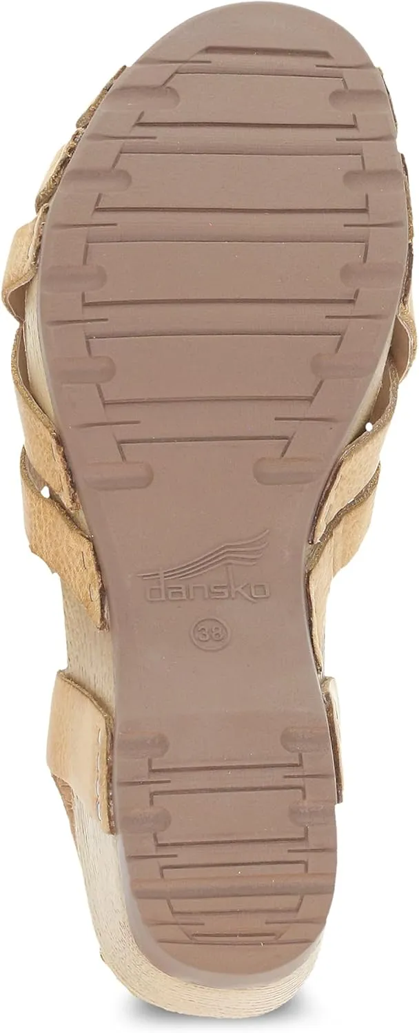 Dansko Tinley Fisherman Wedge Sandal for Women - Cushioned, Contoured Footbed for All-Day Comfort and Support - Adjustable Hook & Loop Straps with Buckle Detail