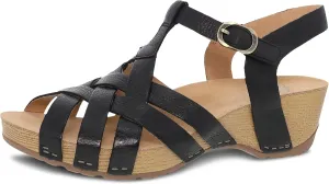 Dansko Tinley Fisherman Wedge Sandal for Women - Cushioned, Contoured Footbed for All-Day Comfort and Support - Adjustable Hook & Loop Straps with Buckle Detail