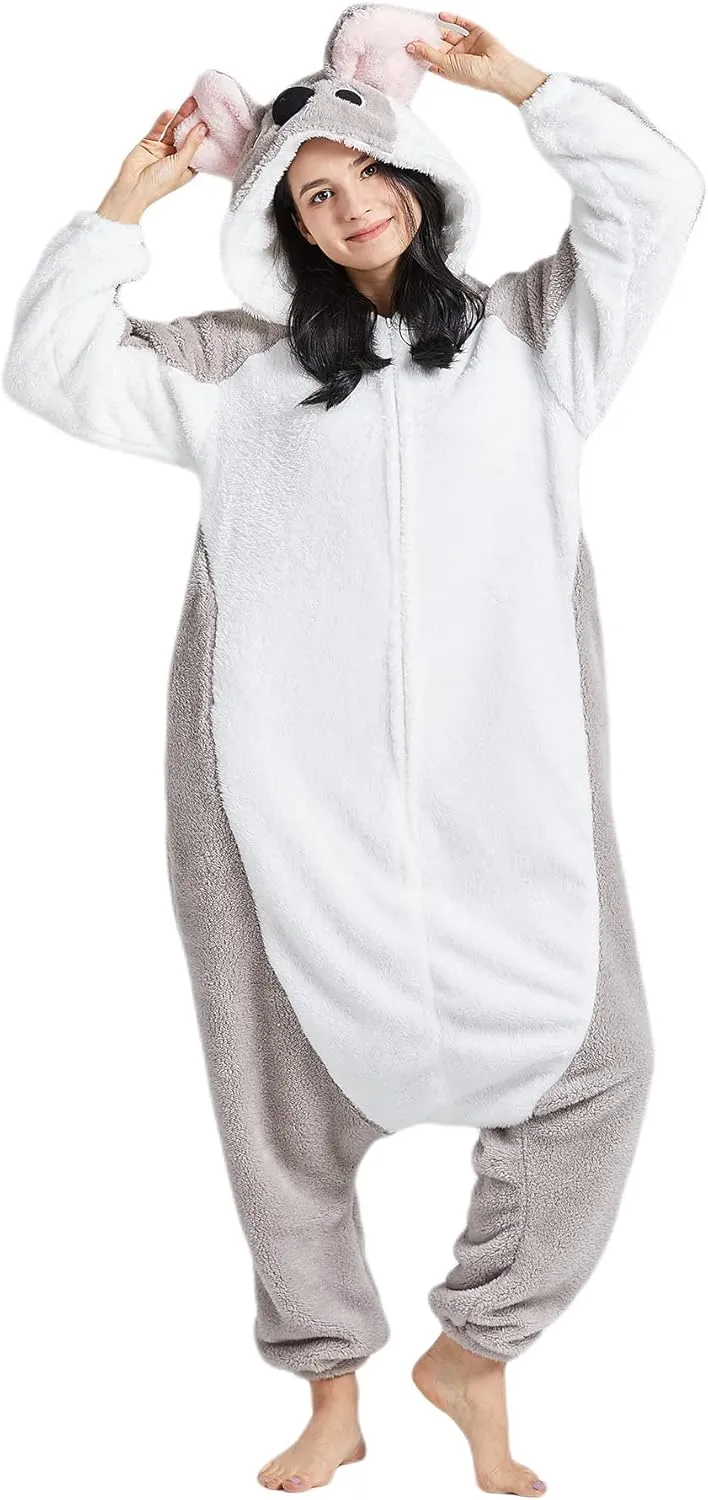 DarkCom Kids Animal Onesie,Women and Mens Cosplay Koala Onesie Halloween Costume Christmas Pajamas Sleepwear