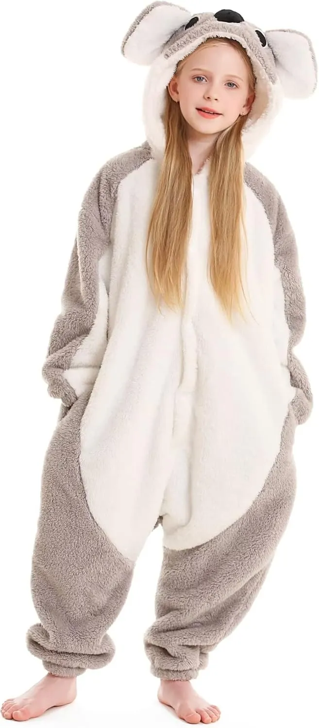 DarkCom Kids Animal Onesie,Women and Mens Cosplay Koala Onesie Halloween Costume Christmas Pajamas Sleepwear