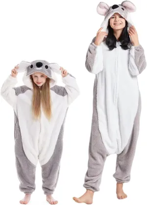 DarkCom Kids Animal Onesie,Women and Mens Cosplay Koala Onesie Halloween Costume Christmas Pajamas Sleepwear