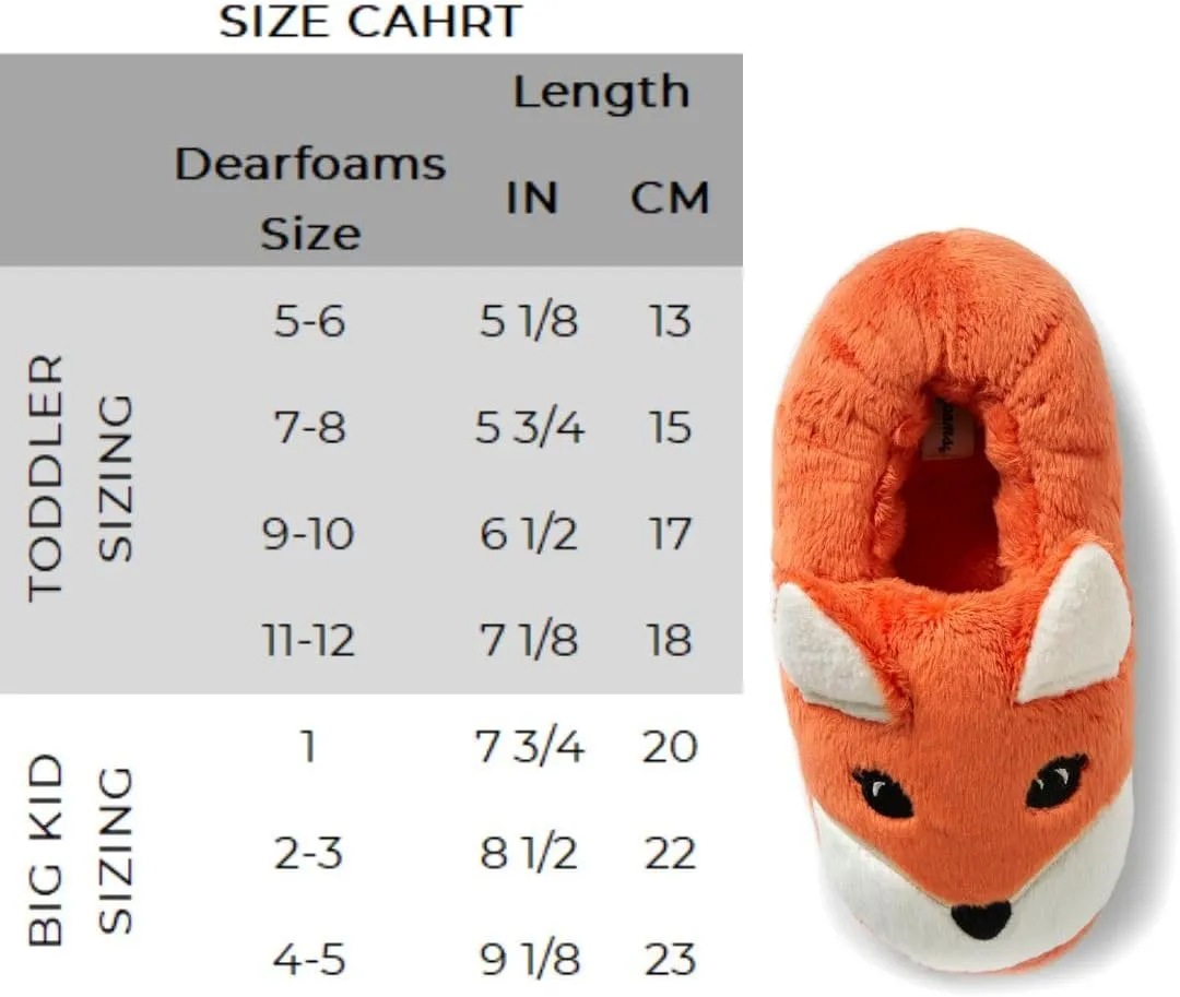 Dearfoams Toddler & Kids' Cute Shark, Cow, Unicorn, Dog, Dinosaur and Animal Critter Slippers