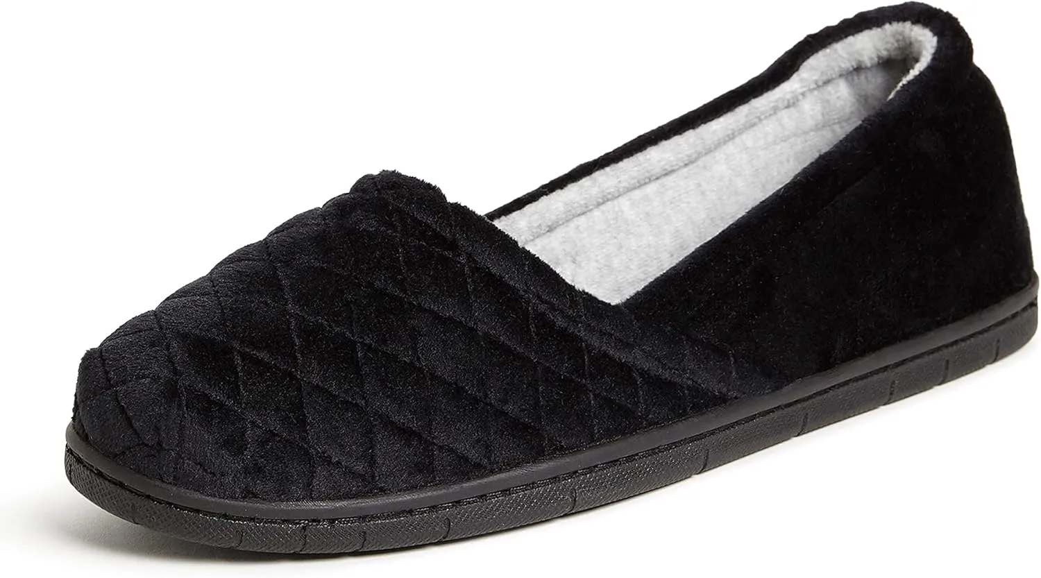 Dearfoams Women's Comfort Memory Foam Indoor Outdoor Katie Slip On Loafer Ballet Slipper