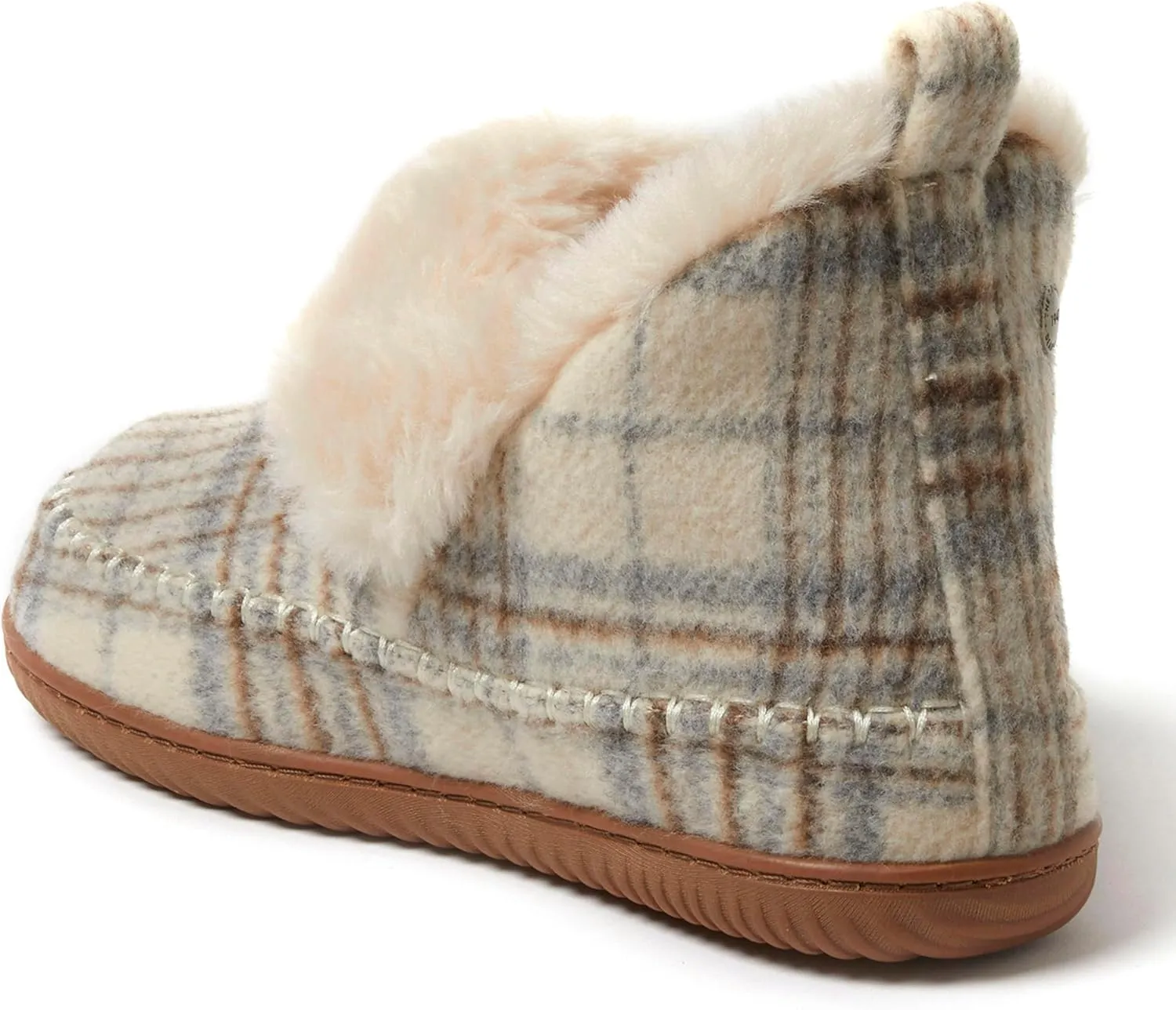 Dearfoams Women's Moritz Indoor/Outdoor Cozy Bootie Camping Furry Slipper
