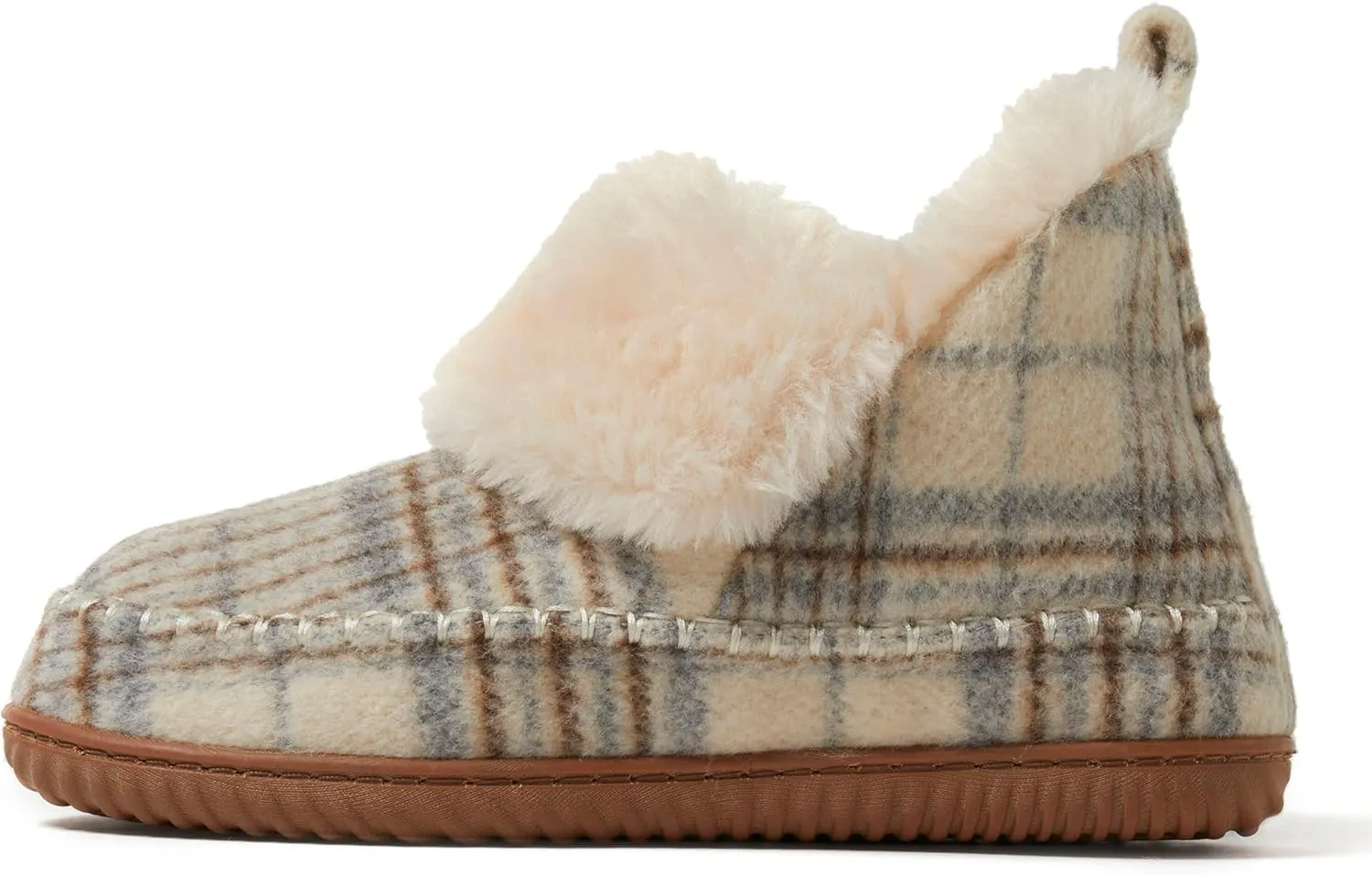 Dearfoams Women's Moritz Indoor/Outdoor Cozy Bootie Camping Furry Slipper