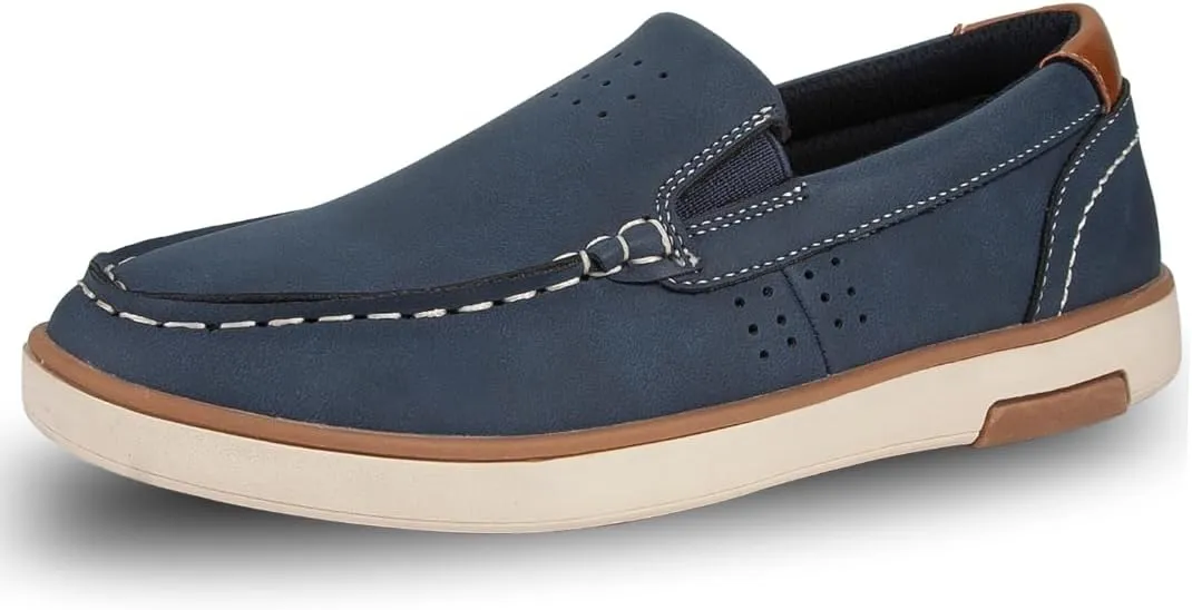 Deer Stags Boy's Booster Driving Moc Slip-On Loafer Flats Dress Shoes