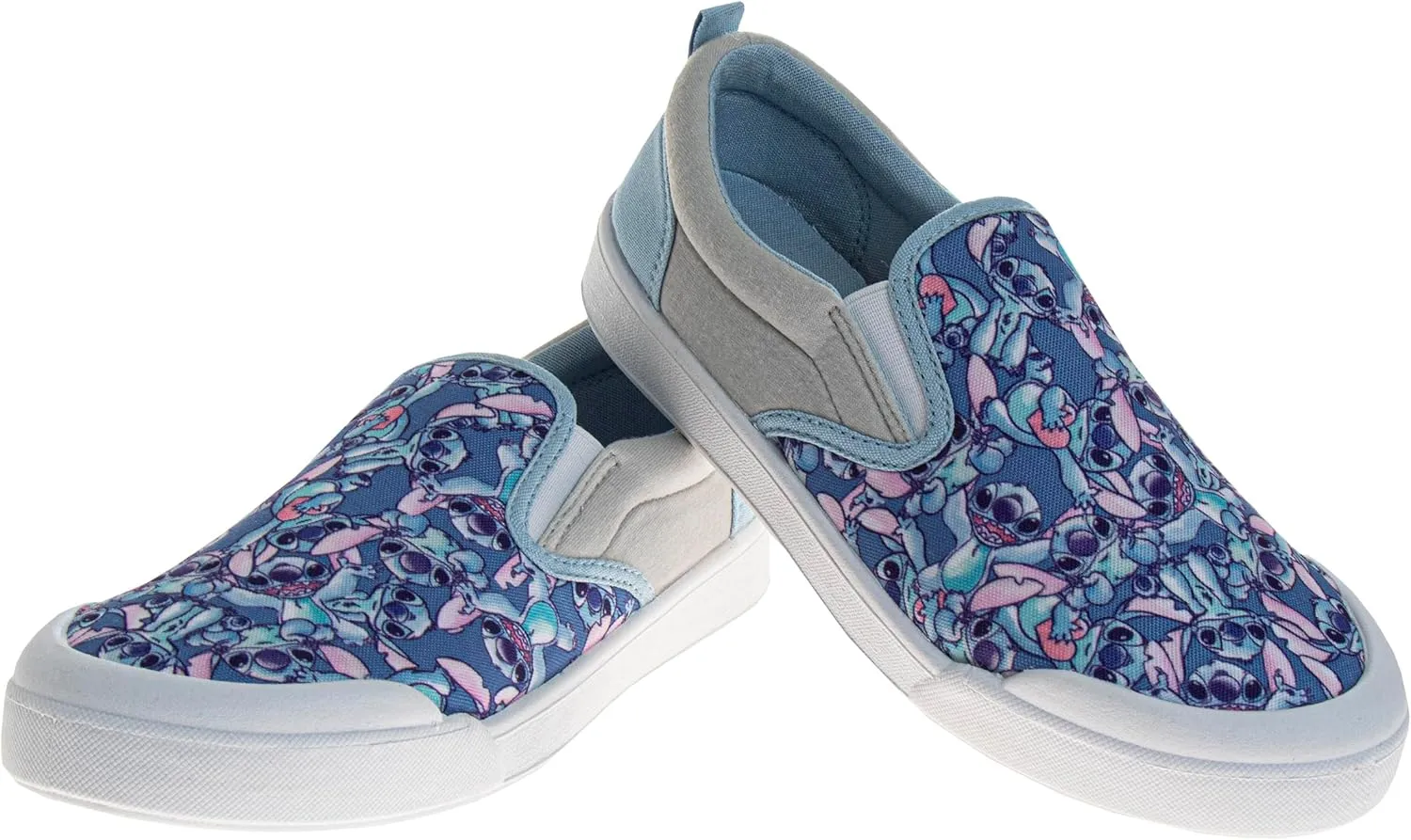 Disney Lilo and Stitch Lowtop Sneakers - Stitch Low Top Shoes Slipon Closure Cushioned Lightweight (Sizes 12-4 Kids, 5-10 Adults)