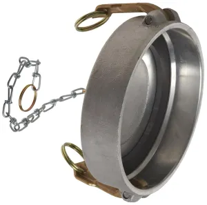 Dixon 41450-DCAL Aluminum Tank Truck Fitting, API Dust Cap with Flat Gasket, 4" API