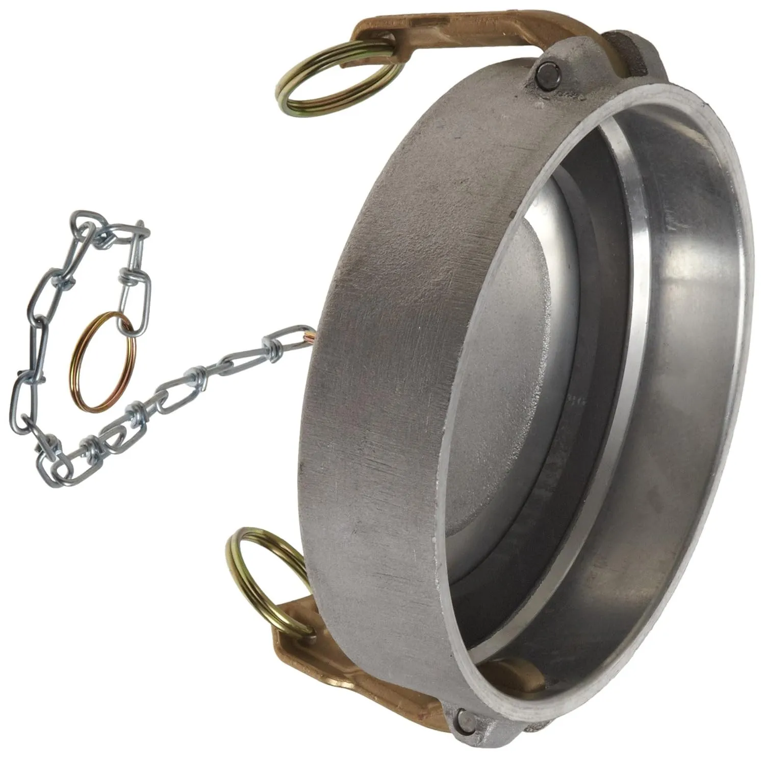 Dixon 41450-DCAL Aluminum Tank Truck Fitting, API Dust Cap with Flat Gasket, 4" API