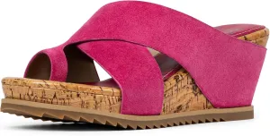 Donald Pliner Women's SISU Wedge Sandals, Comfortable Sandals, Women’s Sandals, Platform Sandals, 2.5-Inch Heel, Heeled Sandal, Toe-Ring Sandal