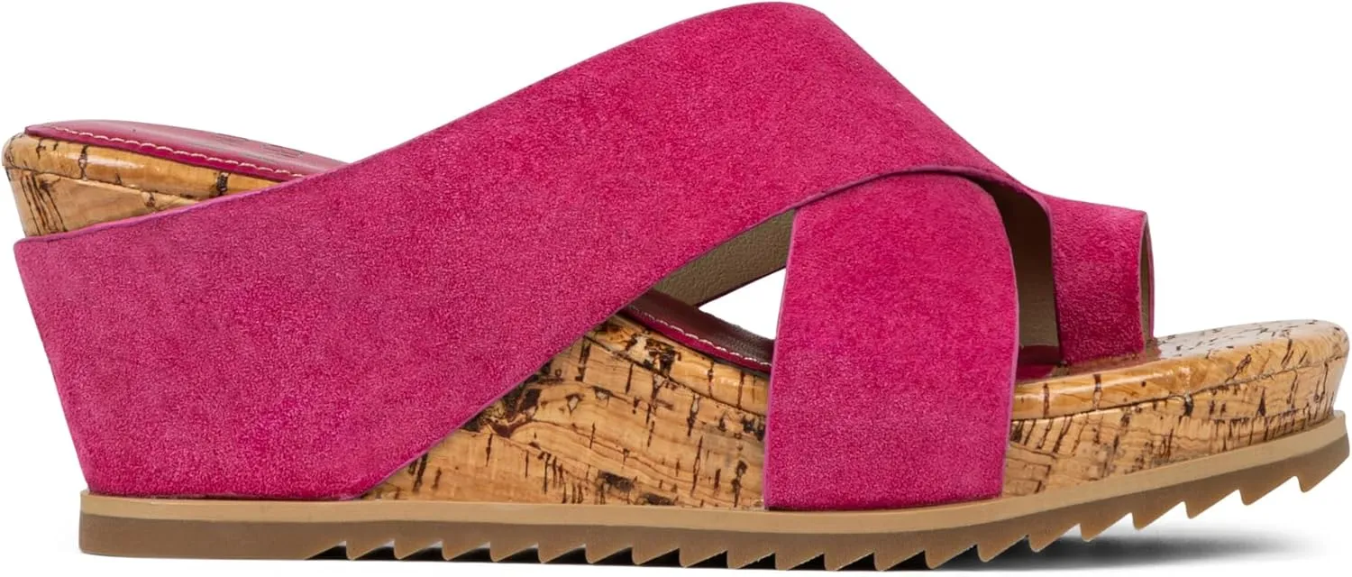 Donald Pliner Women's SISU Wedge Sandals, Comfortable Sandals, Women’s Sandals, Platform Sandals, 2.5-Inch Heel, Heeled Sandal, Toe-Ring Sandal