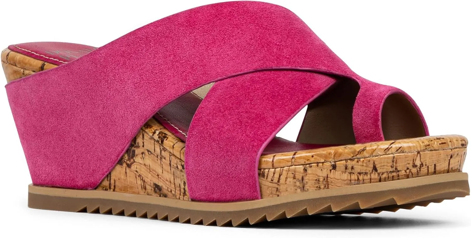 Donald Pliner Women's SISU Wedge Sandals, Comfortable Sandals, Women’s Sandals, Platform Sandals, 2.5-Inch Heel, Heeled Sandal, Toe-Ring Sandal