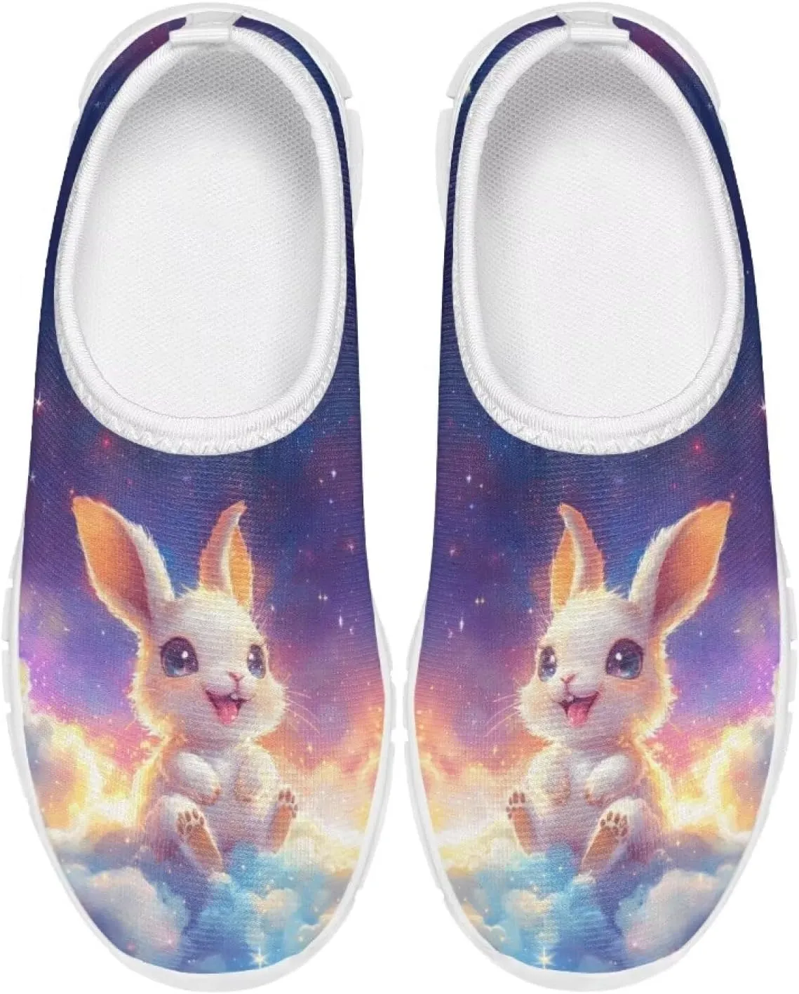 Doojoayie Girls Running Shoes Slip On Cute Graphic Sneakers for Girls and Boys Workout