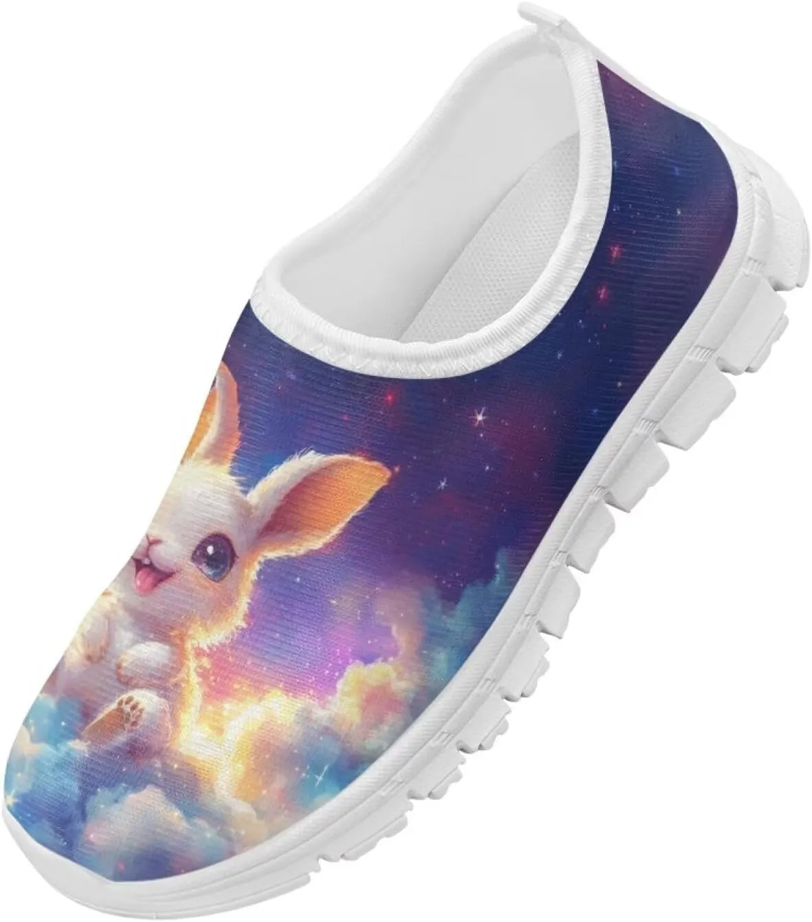 Doojoayie Girls Running Shoes Slip On Cute Graphic Sneakers for Girls and Boys Workout
