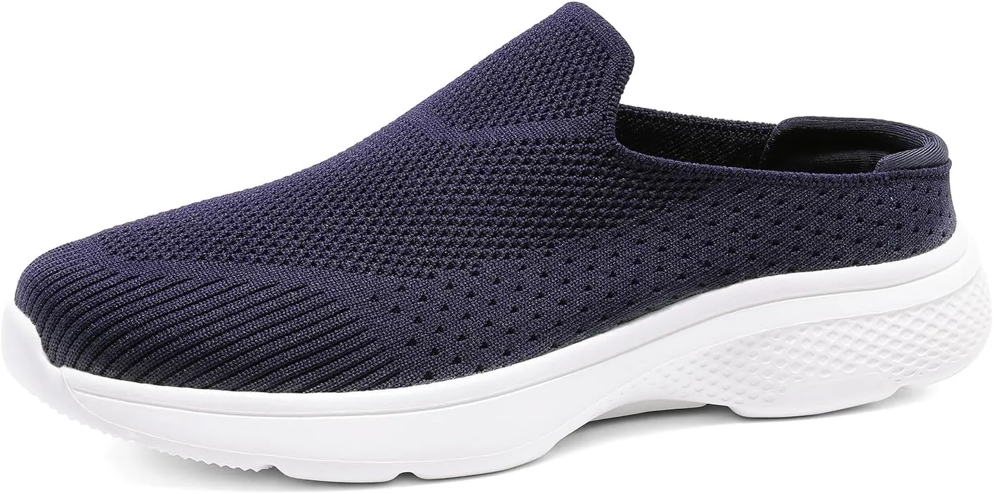 DREAM PAIRS Mules for Women Shoes Slip on Sneakers Knit Flats Lightweight Breathable Comfortable Walking Shoes