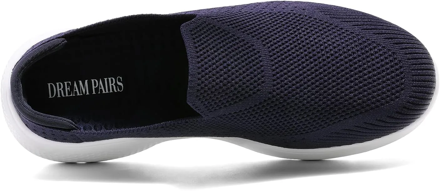 DREAM PAIRS Mules for Women Shoes Slip on Sneakers Knit Flats Lightweight Breathable Comfortable Walking Shoes
