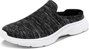 DREAM PAIRS Mules for Women Shoes Slip on Sneakers Knit Flats Lightweight Breathable Comfortable Walking Shoes