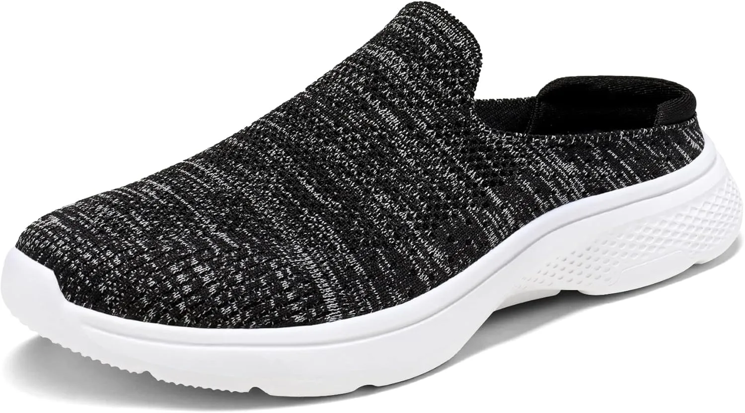 DREAM PAIRS Mules for Women Shoes Slip on Sneakers Knit Flats Lightweight Breathable Comfortable Walking Shoes