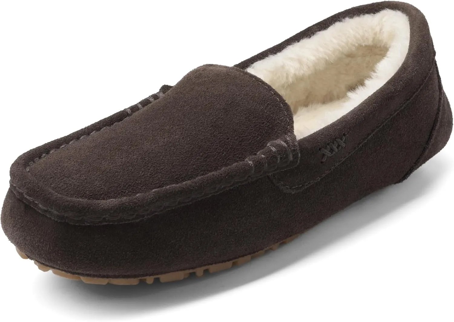 DREAM PAIRS Women's Fuzzy House Slippers Cozy Faux Fur Micro Suede Moccasins Slip on Loafer Shoes for Indoor and Outdoor