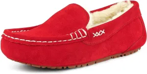 DREAM PAIRS Women's Fuzzy House Slippers Cozy Faux Fur Micro Suede Moccasins Slip on Loafer Shoes for Indoor and Outdoor