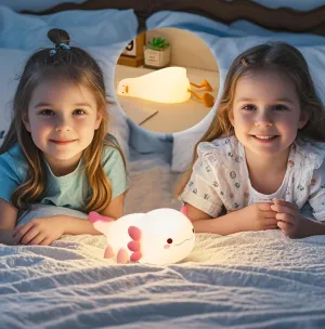 DREAMING MY DREAM Cute Duck Lamp, Fun Lying Flat Duck Night Light Axolotl Night Light for Kids Axolotl Gifts