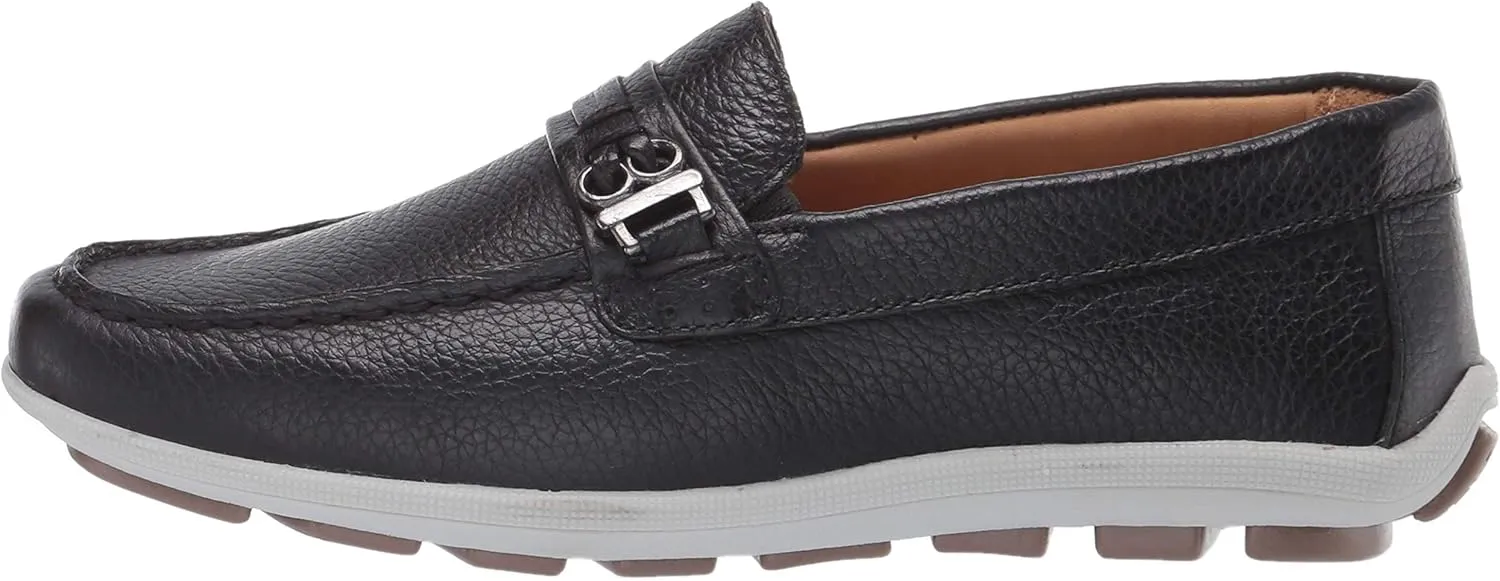 Driver Club USA Kids Boys/Girls Leather Driving Loafer with Rope Anchor Detail