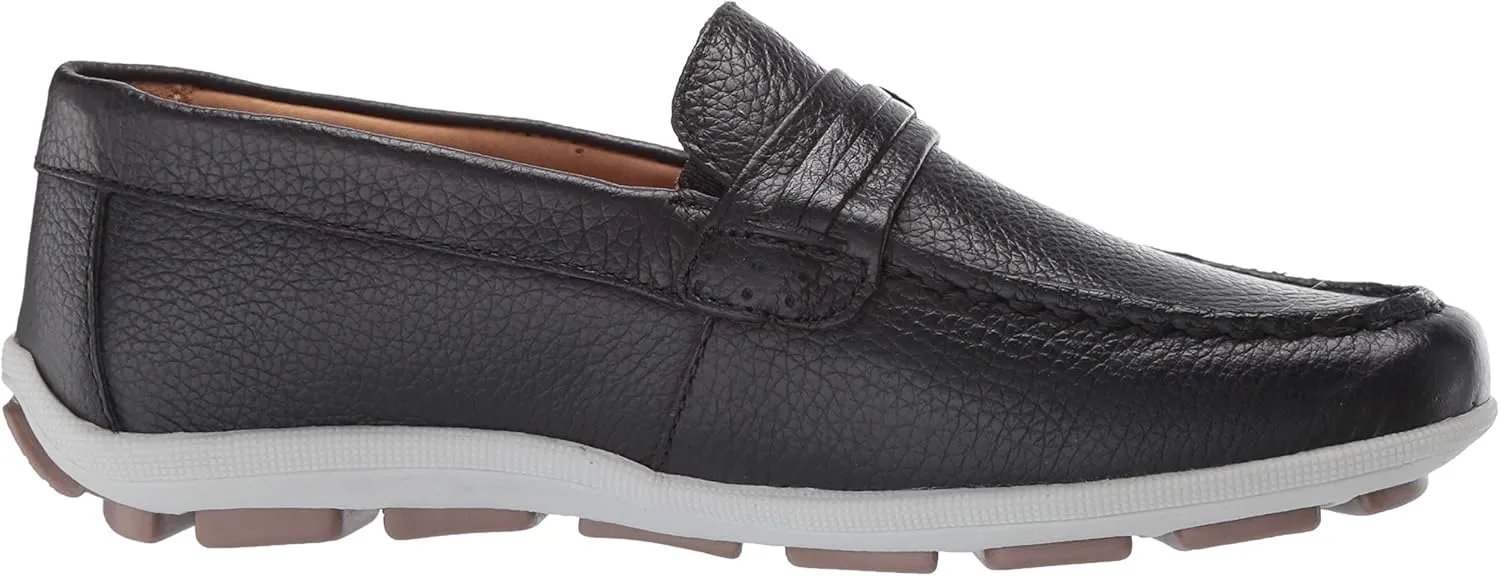 Driver Club USA Kids Boys/Girls Leather Driving Loafer with Rope Anchor Detail