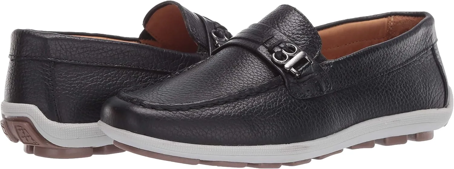 Driver Club USA Kids Boys/Girls Leather Driving Loafer with Rope Anchor Detail