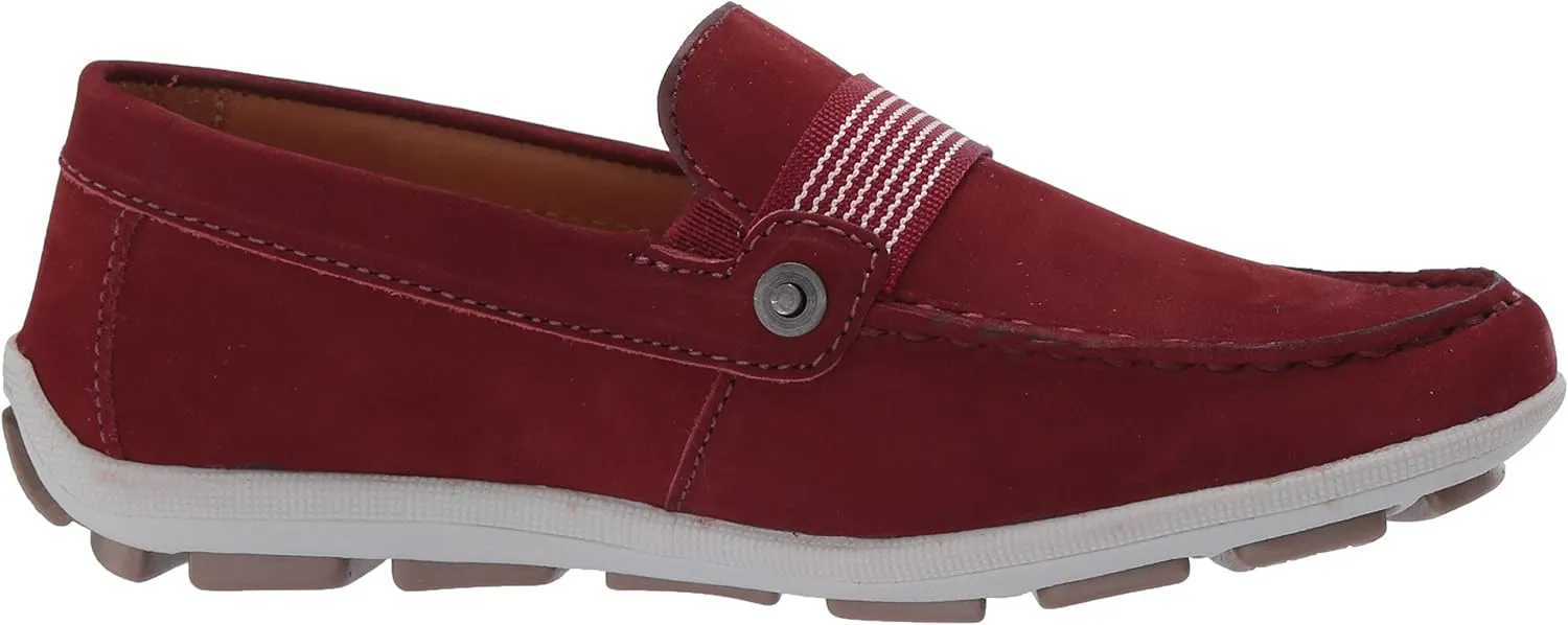 Driver Club USA Unisex-Child Boys/Girls Leather Luxury Fashion Driving Loafer with Grow Grain Detail