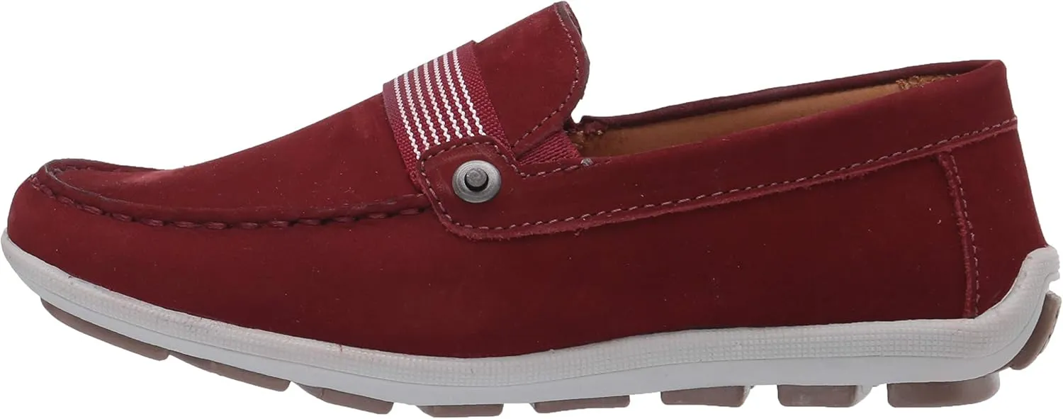 Driver Club USA Unisex-Child Boys/Girls Leather Luxury Fashion Driving Loafer with Grow Grain Detail