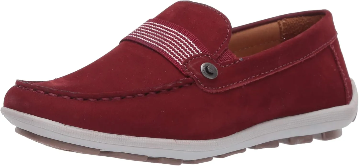 Driver Club USA Unisex-Child Boys/Girls Leather Luxury Fashion Driving Loafer with Grow Grain Detail