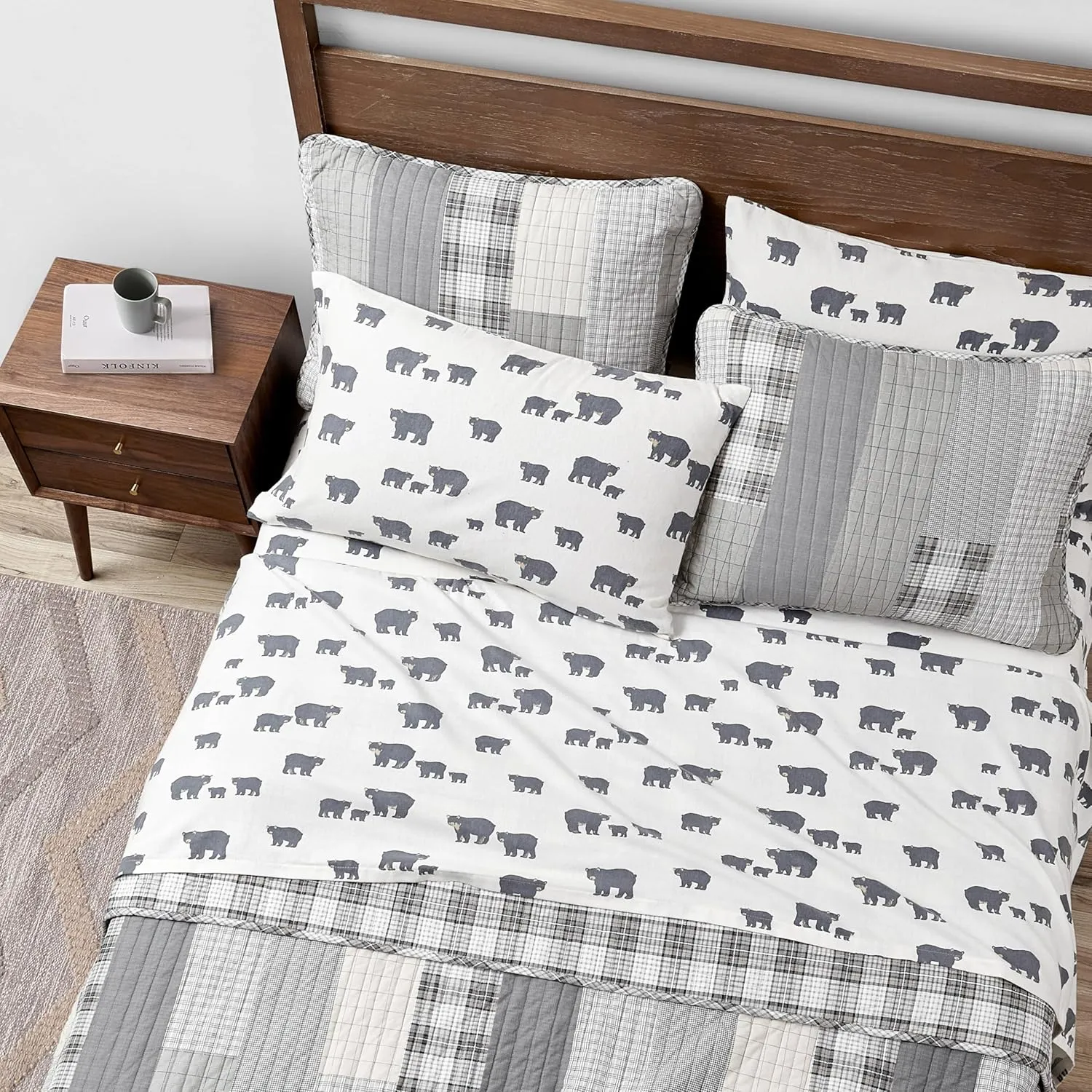 Eddie Bauer - Queen Sheets, Cotton Flannel Bedding Set, Brushed for Extra Softness, Cozy Home Decor (Bear Family, Queen)