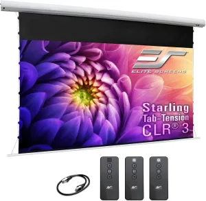 Elite Screens Starling Tab-Tension CLR® 3 Series (2024 Upgraded), 121 INCH Diag.16:9 Ceiling Ambient Light Rejecting (CLR/ALR) Electric Wall/Ceiling Retractable Projector Screen, STT121XH2-CLR3