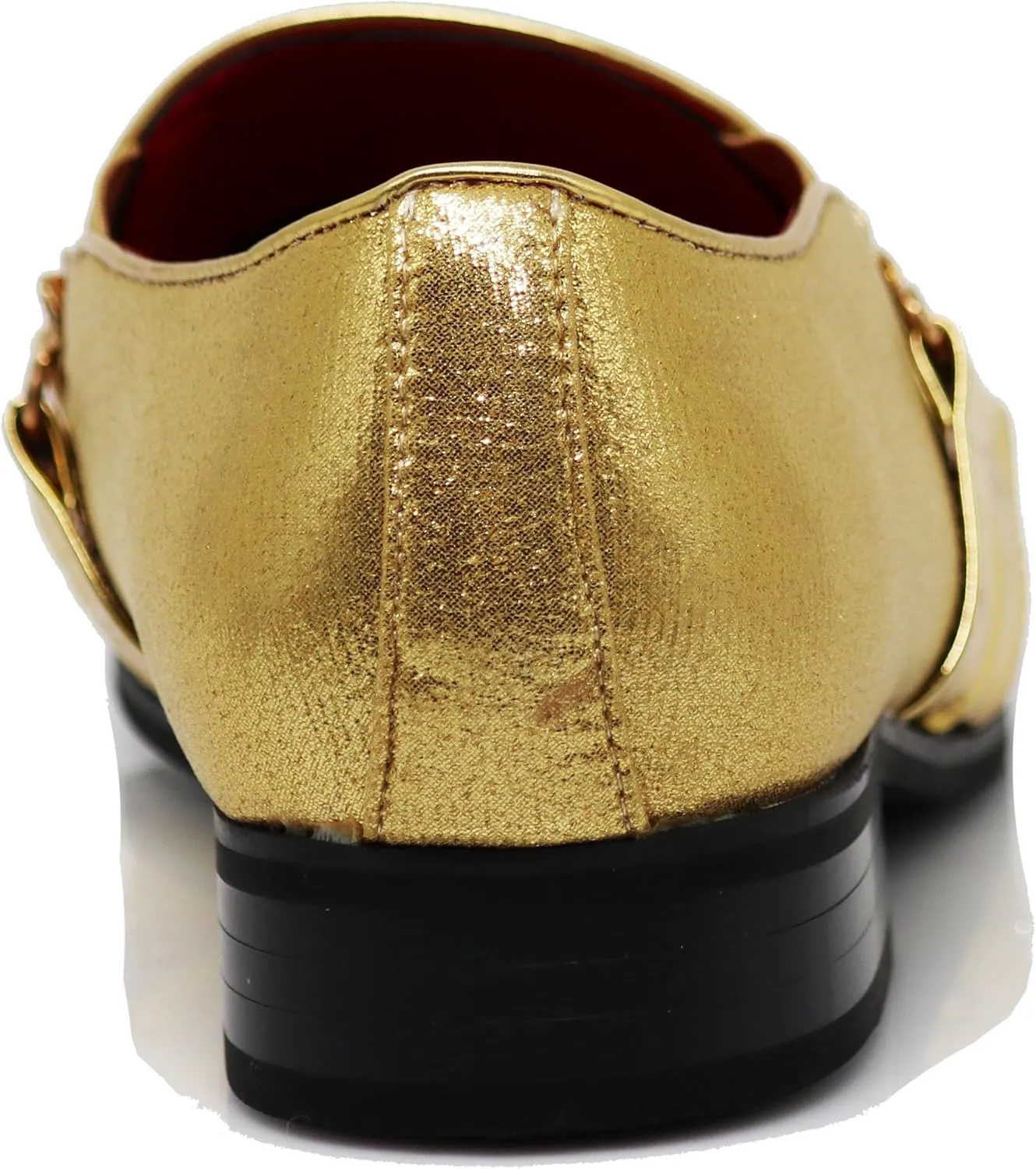 Enzo Romeo Crisino Men Rhinestone Chrome Toe Suede Pointy Buckle Dress Loafer Slip On Shoes