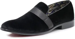 Enzo Romeo Men's Fashion Formal Tuxedo Slip On Loafer Velvet Dress Shoes SKO03