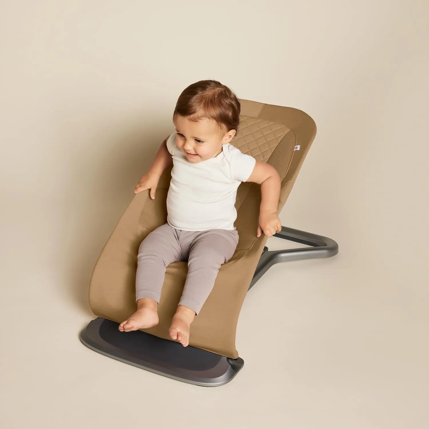 Ergobaby Evolve 3-in-1 Bouncer, Adjustable Multi Position Baby Bouncer Seat, Fits Newborn to Toddler, Camel